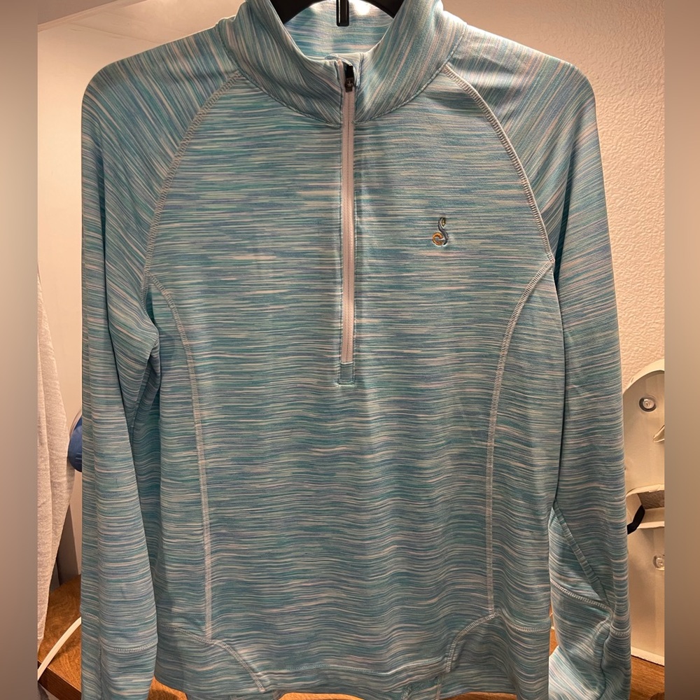 Peter Millar, Workout Jacket, Light Blue Stripe L… - image 1